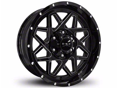 HD Off-Road Wheels Gridlock Gloss Black Milled 6-Lug Wheel; 20x10; -40mm Offset (07-14 Tahoe)
