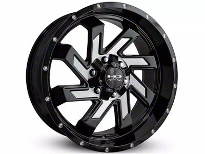 HD Off-Road Wheels SAW Gloss Black Milled Edges 6-Lug Wheel; 22x10; -10mm Offset (07-14 Tahoe)