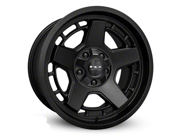 HD Off-Road Wheels Atlas Satin Black 5-Lug Wheel; 17x9; 0mm Offset (09-18 RAM 1500)