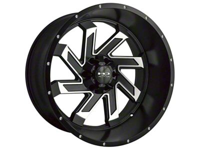 HD Off-Road Wheels SAW Satin Black Machined 6-Lug Wheel; 22x12; -44mm Offset (14-18 Sierra 1500)