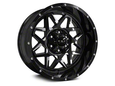 HD Off-Road Wheels Caliber Gloss Black Milled 8-Lug Wheel; 20x10; -25mm Offset (23-25 F-250 Super Duty)
