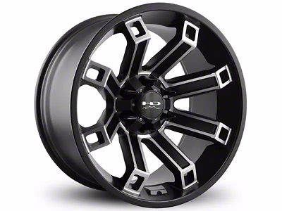HD Off-Road Wheels Hollow Point Satin Black Milled 6-Lug Wheel; 20x10; -35mm Offset (24-25 Ranger)