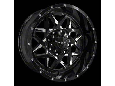 HD Off-Road Wheels Caliber Gloss Black Milled 8-Lug Wheel; 20x10; -40mm Offset (99-07 F-250 Super Duty)