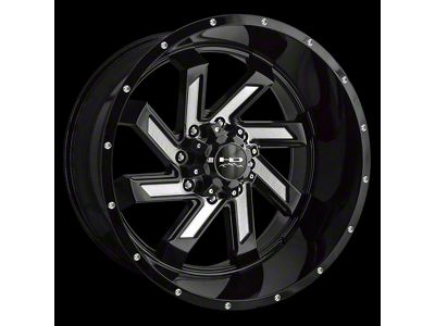 HD Off-Road Wheels SAW Gloss Black Milled 8-Lug Wheel; 22x12; -44mm Offset (99-07 F-350 Super Duty SRW)