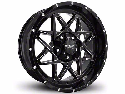 HD Off-Road Wheels Caliber Gloss Black Milled 6-Lug Wheel; 20x10; -25mm Offset (23-25 Canyon)