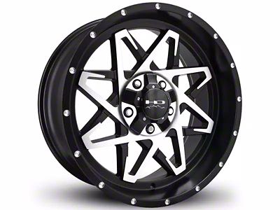 HD Off-Road Wheels Caliber Satin Black Machined 6-Lug Wheel; 20x10; -25mm Offset (23-25 Canyon)