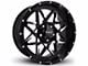 HD Off-Road Wheels Caliber Gloss Black Milled 5-Lug Wheel; 20x10; -25mm Offset (02-08 RAM 1500, Excluding Mega Cab)