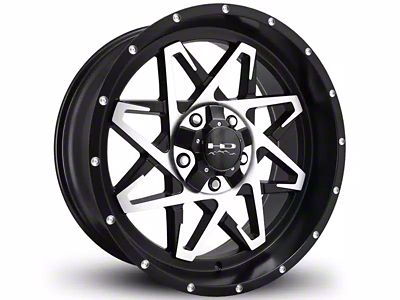 HD Off-Road Wheels Caliber Satin Black Machined 5-Lug Wheel; 20x9; 0mm Offset (02-08 RAM 1500, Excluding Mega Cab)