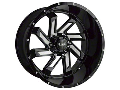 HD Off-Road Wheels SAW Gloss Black Milled 5-Lug Wheel; 22x12; -25mm Offset (02-08 RAM 1500, Excluding Mega Cab)