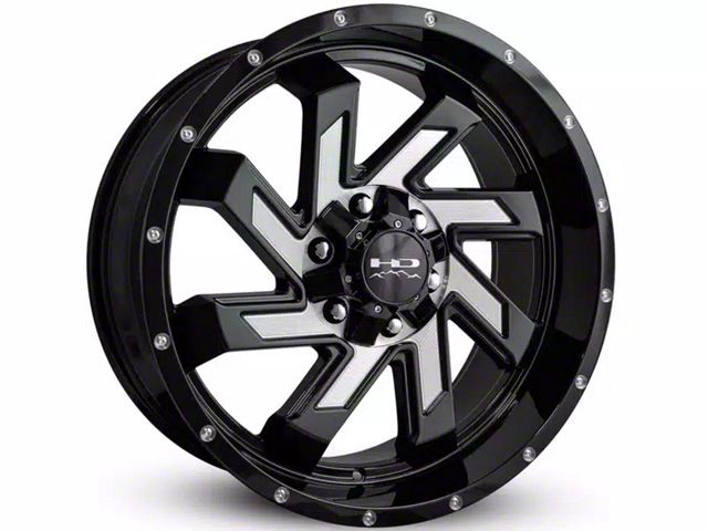 HD Off-Road Wheels SAW Gloss Black 8-Lug Wheel; 20x10; -25mm Offset (20-24 Sierra 2500 HD)