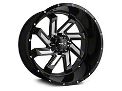 HD Off-Road Wheels SAW Gloss Black Milled 8-Lug Wheel; 22x12; -44mm Offset (20-26 Sierra 3500 HD SRW)