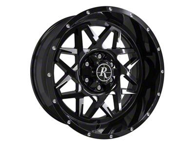 HD Off-Road Wheels Caliber Gloss Black Milled 6-Lug Wheel; 20x10; -40mm Offset (19-24 Silverado 1500)