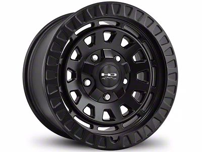 HD Off-Road Wheels Venture Satin Black 6-Lug Wheel; 17x9; -12mm Offset (14-18 Silverado 1500)