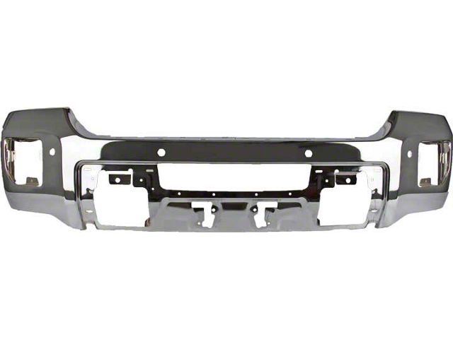 Replacement Front Bumper Face Bar; Pre-Drilled for Front Parking Sensors; Chrome (15-19 Sierra 2500 HD)