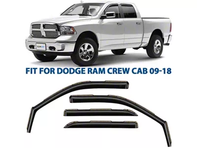 in-Channel Window Deflectors (09-18 RAM 2500 Crew Cab, Mega Cab)