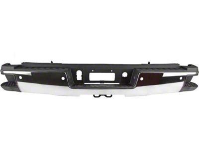 Replacement Rear Bumper Assembly; Chrome (15-18 Silverado 2500 HD w/ Hitch Bar, w/ Park, w/o Sensors)