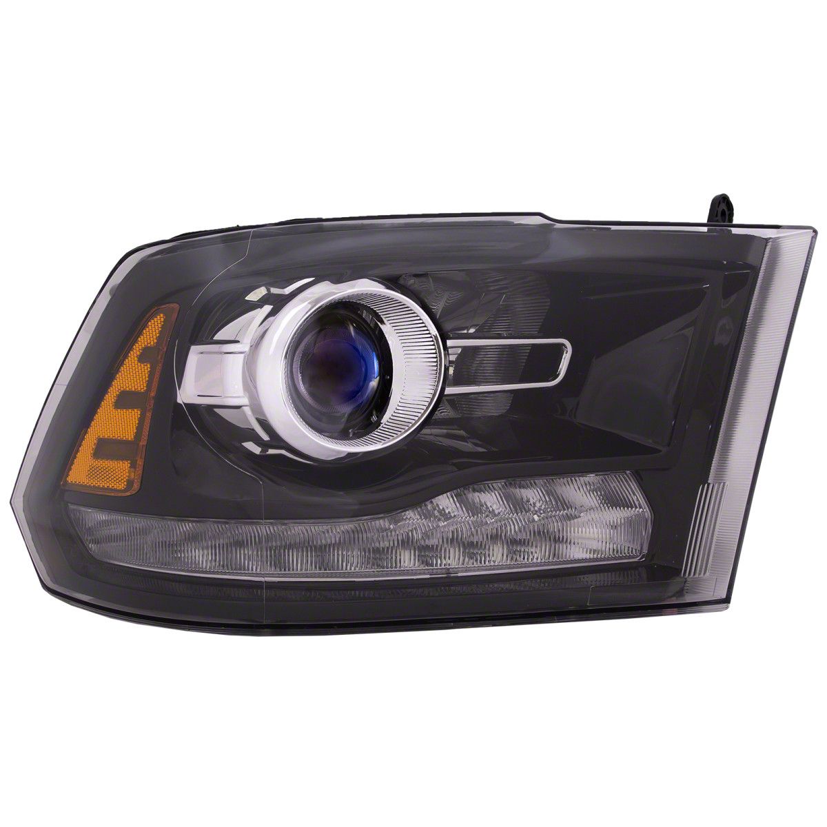Headlights Depot RAM 1500 Projector Halogen Headlight; Passenger Side