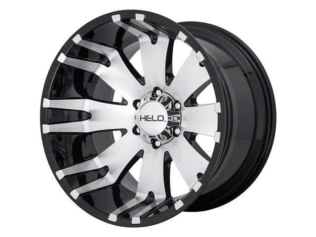 HELO HE917 Gloss Black Machined 6-Lug Wheel; 20x9; 18mm Offset (07-13 Sierra 1500)
