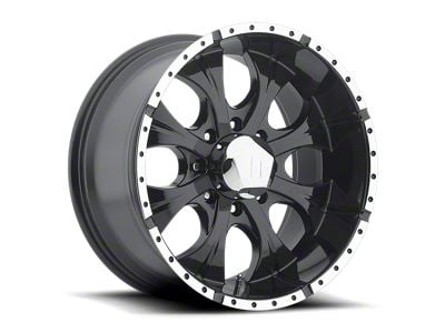 HELO HE791 MAXX Gloss Black Machined 6-Lug Wheel; 17x9; 18mm Offset (07-13 Silverado 1500)