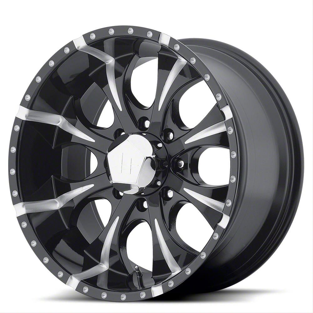 HELO Tahoe HE791 MAXX Gloss Black Milled 6-Lug Wheel; 18x9; -12mm ...