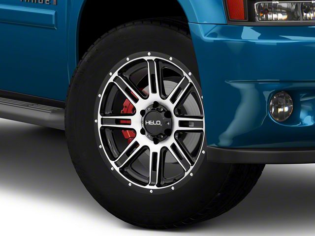 HELO HE900 Gloss Black Machined 6-Lug Wheel; 20x9; 0mm Offset (07-14 Tahoe)