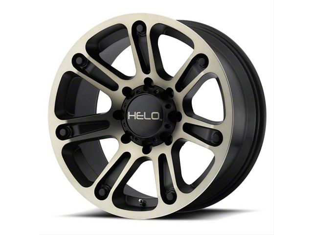 HELO HE904 Satin Black Machined with Dark Tint 6-Lug Wheel; 18x9; 0mm Offset (07-14 Tahoe)