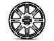 HELO HE900 Gloss Black Machined 6-Lug Wheel; 20x9; 18mm Offset (14-18 Sierra 1500)