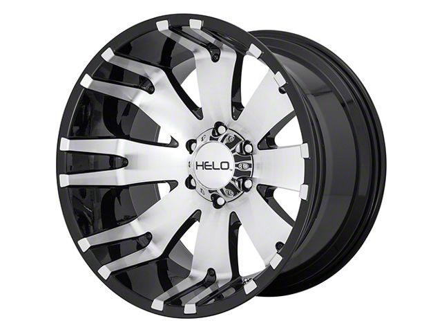 HELO HE917 Gloss Black Machined 6-Lug Wheel; 20x12; -44mm Offset (14-18 Sierra 1500)