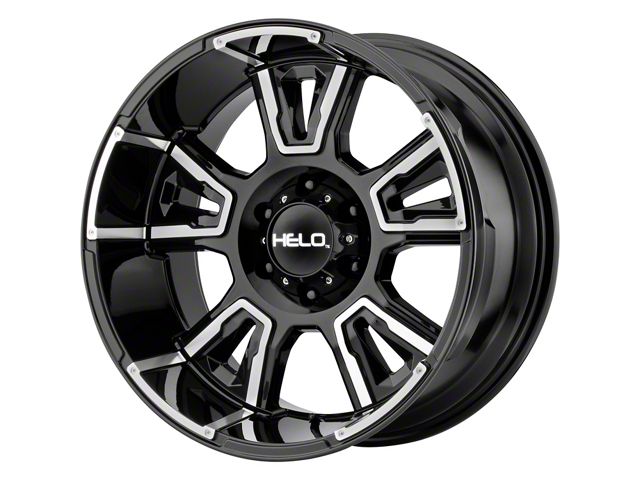 HELO F-250 Super Duty HE914 Gloss Black Machined 8-Lug Wheel; 20x10 ...