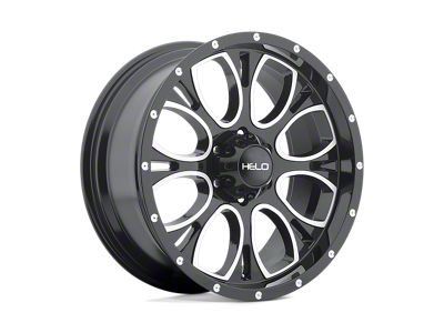 HELO HE879 Gloss Black Machined 6-Lug Wheel; 16x8; 0mm Offset (99-06 Sierra 1500)