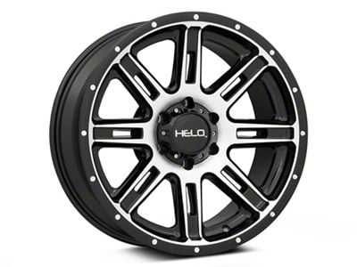 HELO HE900 Gloss Black Machined 6-Lug Wheel; 20x9; 0mm Offset (99-06 Sierra 1500)