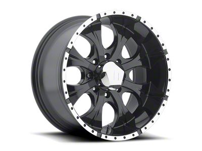 HELO HE791 MAXX Gloss Black Machined 6-Lug Wheel; 17x9; 18mm Offset (23-25 Canyon)
