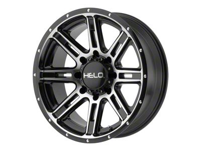 HELO HE900 Gloss Black Machined 6-Lug Wheel; 17x9; -12mm Offset (23-24 Canyon)