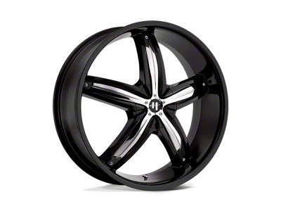 HELO HE844 Gloss Black with Removable Chrome Accents 6-Lug Wheel; 22x8.5; 45mm Offset (15-22 Colorado)