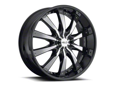 HELO HE875 Gloss Black with Removable Chrome Accents 5-Lug Wheel; 20x8.5; 38mm Offset (97-03 F-150)