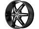 HELO HE891 Gloss Black with Chrome Accent 6-Lug Wheel; 22x9; 35mm Offset (21-24 F-150)