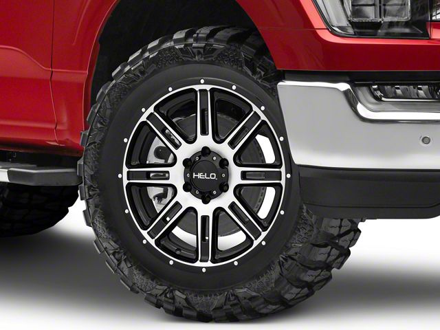 HELO HE900 Gloss Black Machined 6-Lug Wheel; 20x9; 18mm Offset (21-24 F-150)