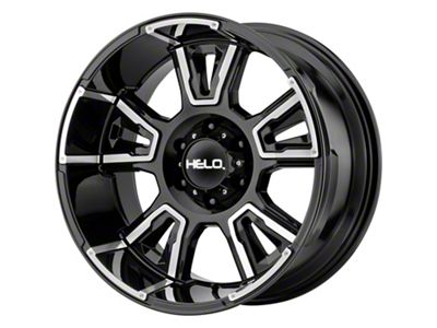 HELO HE914 Gloss Black Machined 6-Lug Wheel; 20x10; -18mm Offset (21-25 F-150)