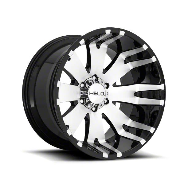 HELO F-250 Super Duty HE917 Gloss Black Machined 8-Lug Wheel; 20x9; 0mm ...