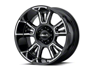 HELO HE914 Gloss Black Machined 8-Lug Wheel; 20x9; 0mm Offset (17-22 F-250 Super Duty)