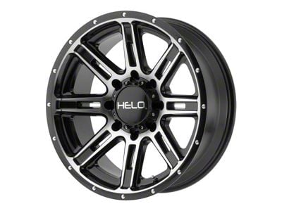 HELO HE900 Gloss Black Machined 6-Lug Wheel; 17x9; -12mm Offset (21-24 Tahoe)