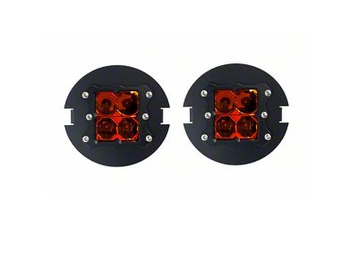 Heretic Studios Series 1 LED Fog Light Kit; Flood Beam; Amber Lens (06-14 F-150, Excluding Raptor)