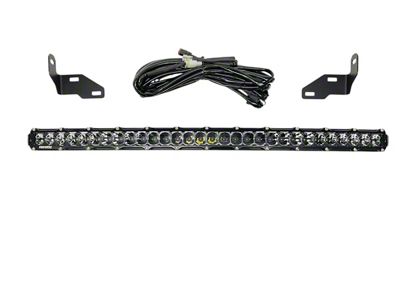 Heretic Studios 30-Inch Curved LED Light Bar with Bumper Mounting Kit; Combo Beam; Clear Lens (23-25 F-250 Super Duty, Excluding XL)