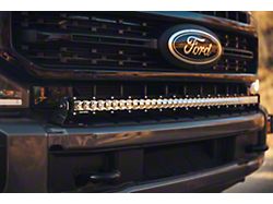 Heretic Studios 40-Inch Curved LED Light Bar with Bumper Mounting Kit; Spot Beam; Clear Lens (20-22 F-250 Super Duty)