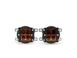 Heretic Studios Series 6 LED Fog Light Kit; Flood Beam; Amber Lens (19-23 Ranger)
