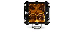 Heretic Studios 4-Inch Amber LED Pod Light; Flood Beam (Universal; Some Adaptation May Be Required)