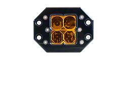 Heretic Studios Quattro Amber LED Pod Light; Combo Beam (Universal; Some Adaptation May Be Required)
