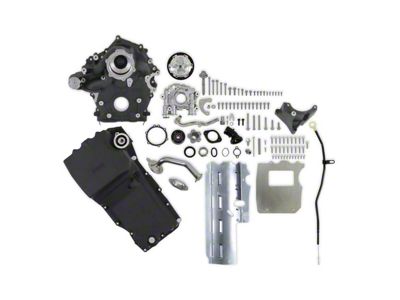 Holley High-Mount Accessory Drive with Oiling System; Base Kit; Black (20-25 7.3L F-350 Super Duty)