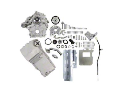 Holley High-Mount Accessory Drive with Oiling System; Base Kit; Silver (20-25 7.3L F-350 Super Duty)