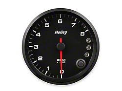 Holley 3-3/8-Inch Analog-Style Tachometer; 0-8K; Black (Universal; Some Adaptation May Be Required)